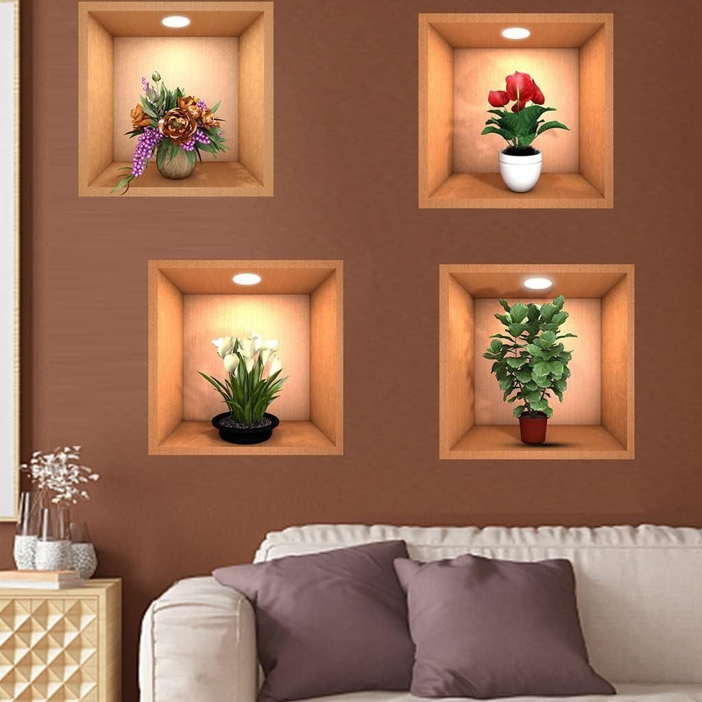 Golden 3D Wall Elegance Sticker